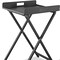 Homeroots Gray Aluminum Indoor Outdoor Tray Table 372274 - alternate 4